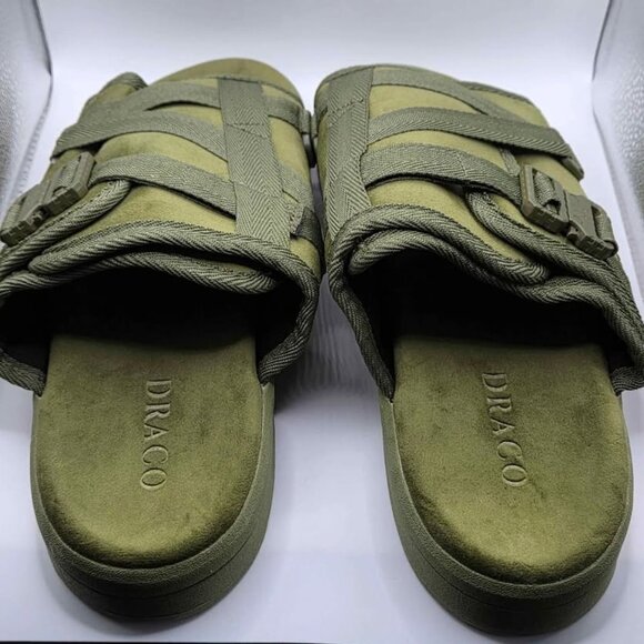New DRACO Olive Green Slides, Size 11-12 Men's Sandals - Picture 7 of 8